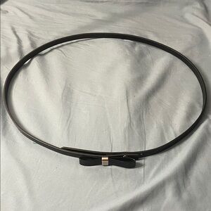 Express Large Elegant Black Belt with Bow Detail